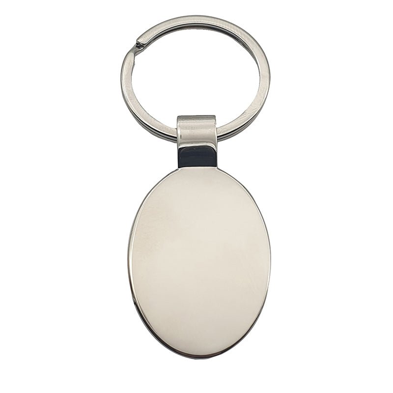 Personalised Oval Plated Keyring - Giftware Engraved