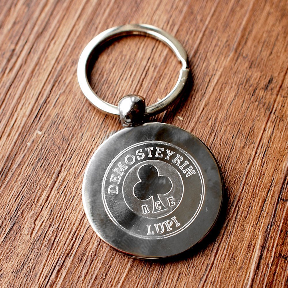 Personalised Silver Plated Round Keyring - Giftware Engraved
