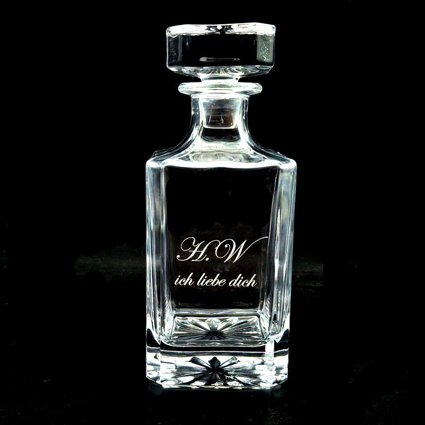Personalised Square Glass Decanter - 750ml | Giftware Engraved
