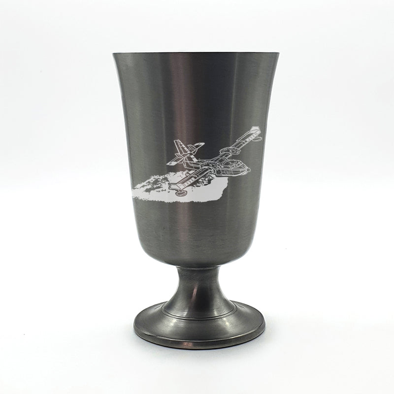 cl145 aerial fire fighter aircraft pewterware digital engraving mockup / engraving preview