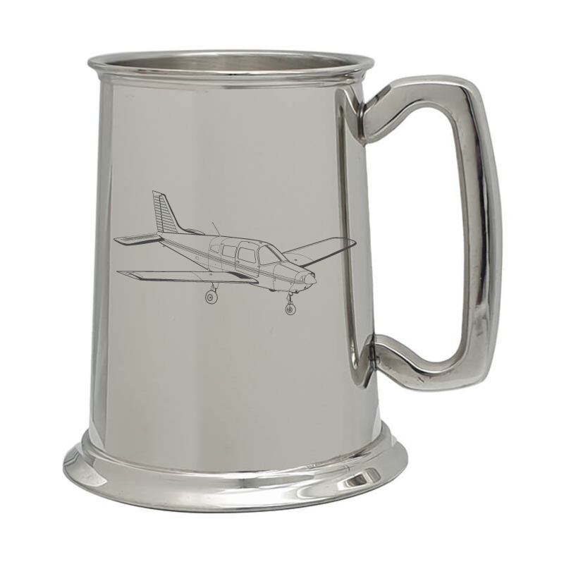 pa28 aircraft pewter selection digital engraving mockup / engraving preview