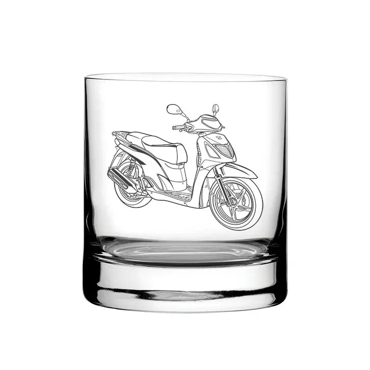Hon SH125 Scooter glass tumbler – digital engraving mockup / engraving preview