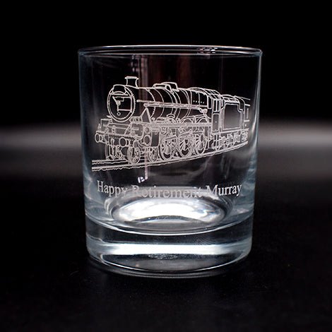Train Railway Themed Tumbler and Hiball Glass Selection - Giftware Engraved