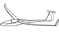 Our Artwork image of a ASH 25 Glider