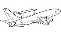 Our Artwork image of a Boeing E7 Wedgetail Aircraft