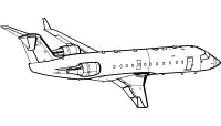 Our Artwork image of a Bombardier CRJ 100 Aircraft