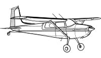 Our Artwork image of a Cessna 180 Aircraft