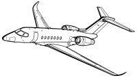 Our Artwork image of a Cessna 560 Business Jet Aircraft