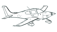 Our Artwork image of a Cirrus SR20 Aircraft