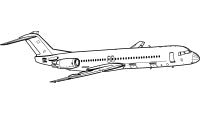 Our Artwork image of a Fokker 100 Jet Aircraft