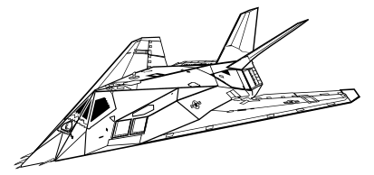 Our Artwork image of a Lockheed F117 Nighthawk Aircraft