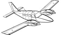 Our Artwork image of a Piper PA34 Seneca Aircraft