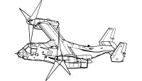 Our Artwork image of a Bell Boeing V22 Osprey Aircraft
