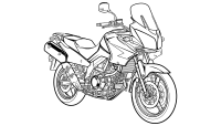 engraving artwork of dl650 v strom motorcycle