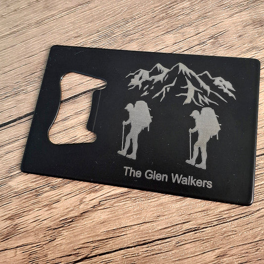 Personalised Black Credit Card Bottle Opener