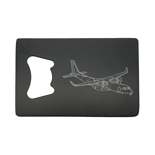 airbus c295 aircraft bottle opener digital engraving mockup / engraving preview
