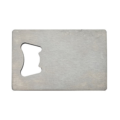 Silver Steel Bottle Opener with Artwork