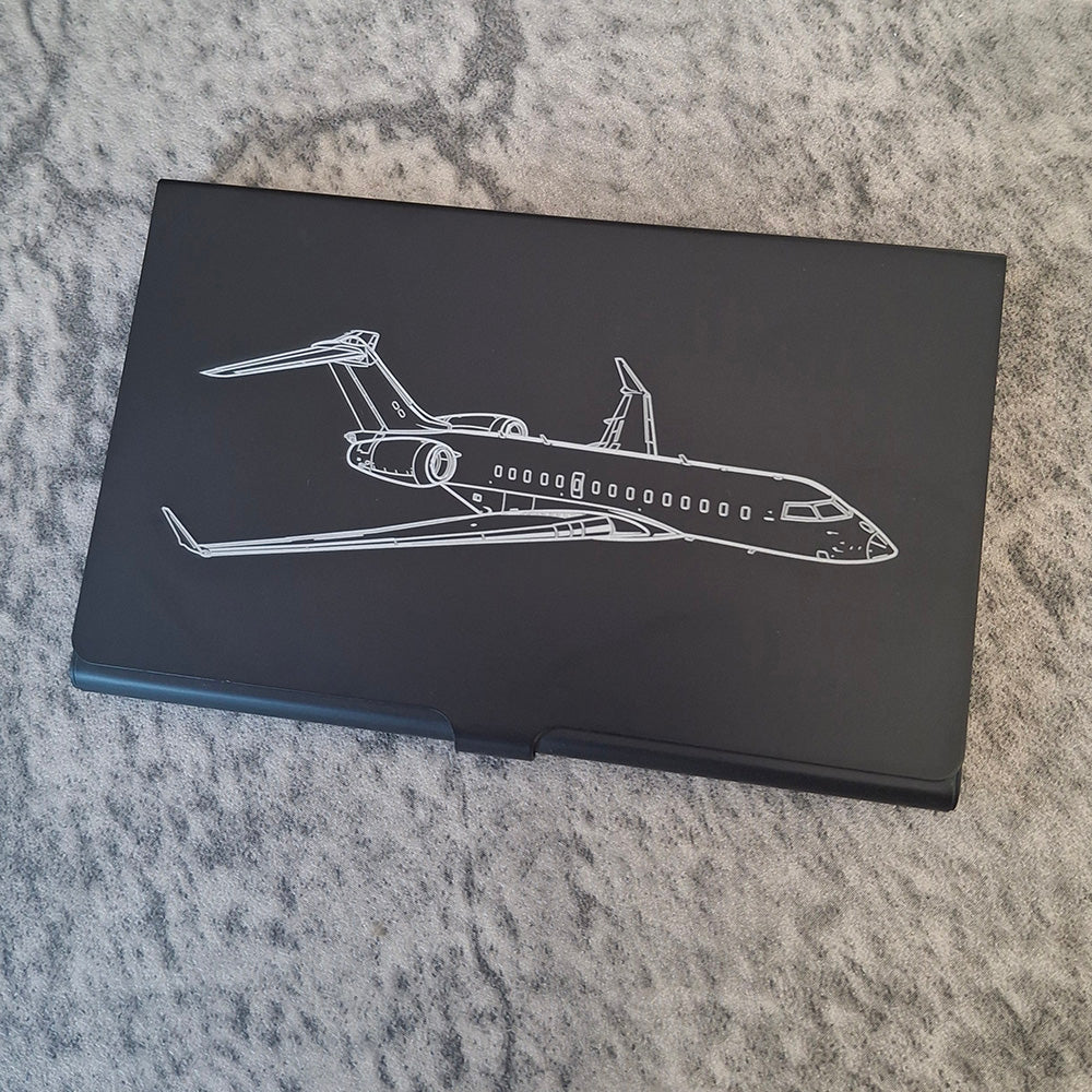 Bombardier Global Aircraft Business Card Holder