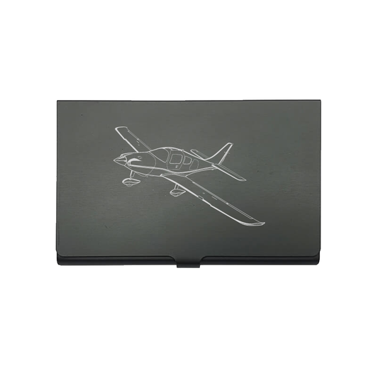 Cessna Columbia 350 Aircraft card Holder digital engraving mockup / engraving preview