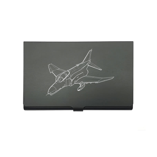 F4 Phantom Aircraft card Holder digital engraving mockup / engraving preview