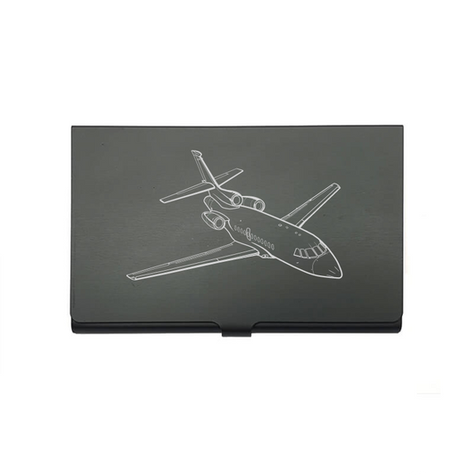 Falcon 900 Aircraft card Holder digital engraving mockup / engraving preview