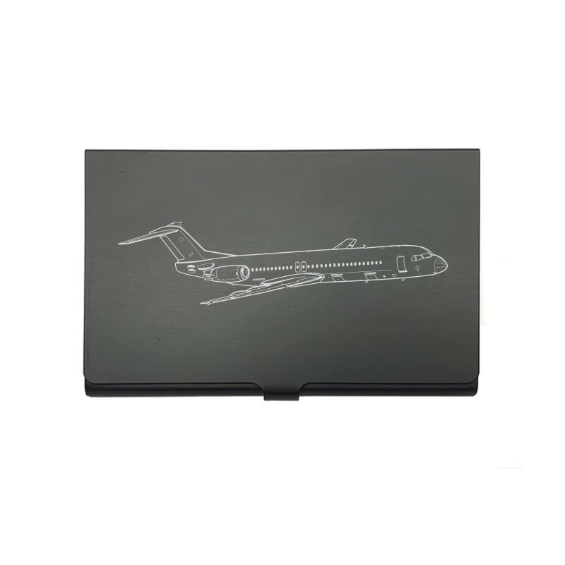 Fokker100 Aircraft card Holder digital engraving mockup / engraving preview