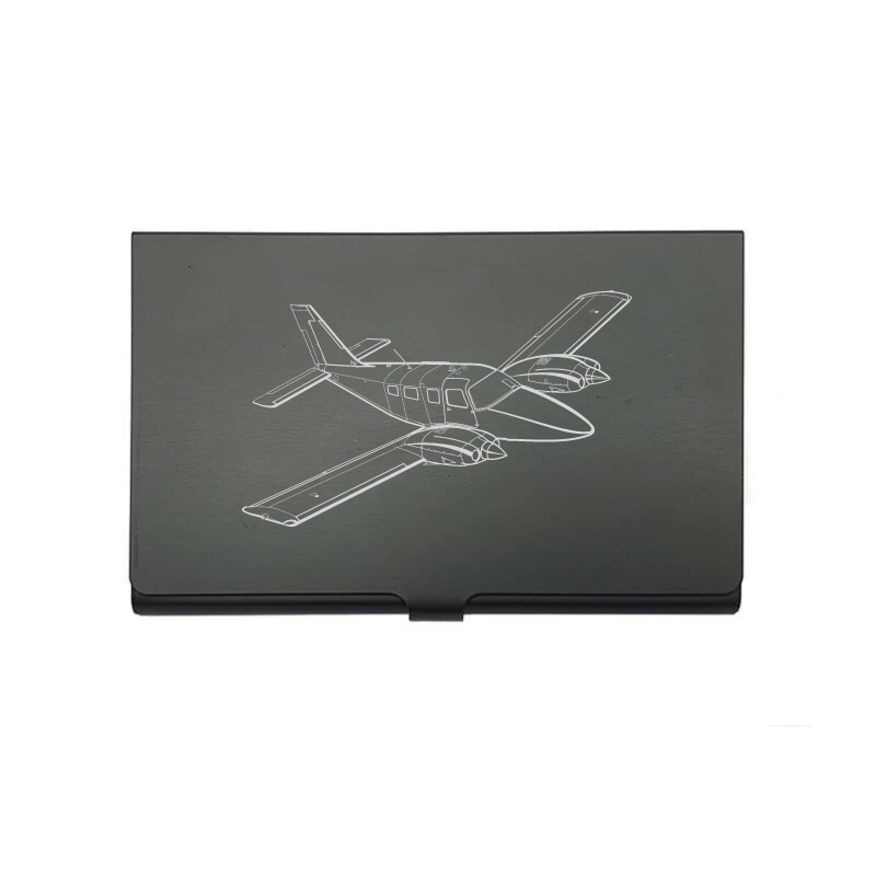 PA34 Seneca Aircraft card Holder digital engraving mockup / engraving preview