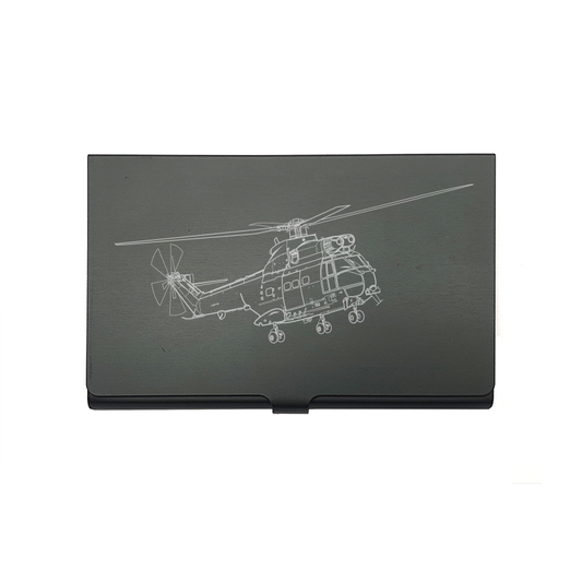 Puma helicopter card Holder digital engraving mockup / engraving preview