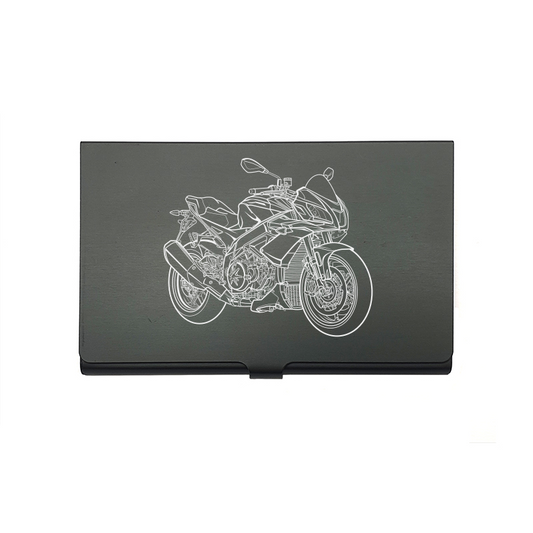 Apri tuono 1100 motorcycle card Holder digital engraving mockup / engraving preview