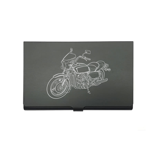 Classic Hon Goldwing motorcycle card Holder digital engraving mockup / engraving preview