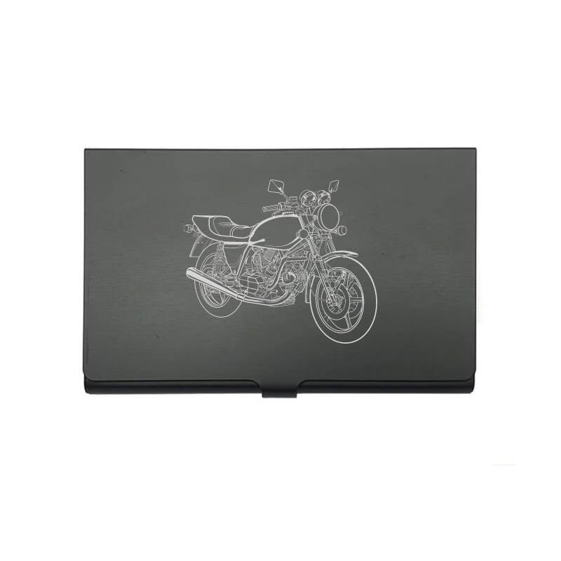 Duc 900SD motorcycle card Holder digital engraving mockup / engraving preview