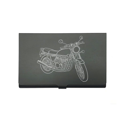 Hon CB550 motorcycle card Holder digital engraving mockup / engraving preview