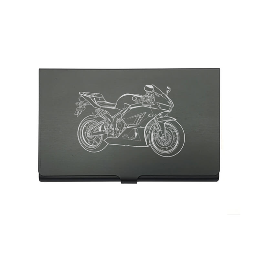 Hon Fireblade motorcycle card Holder digital engraving mockup / engraving preview