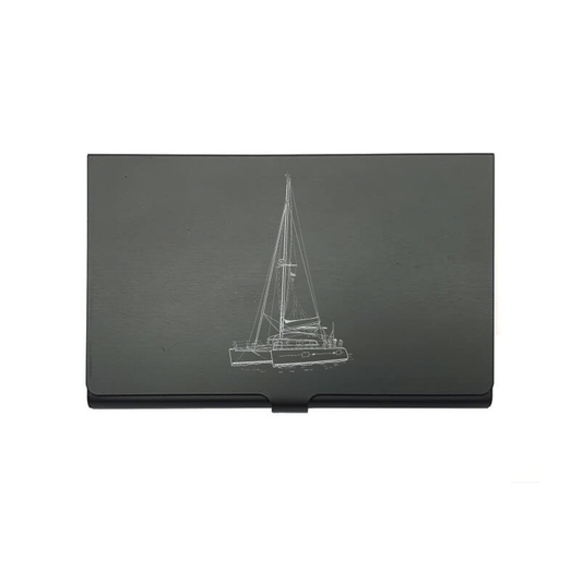 Catamaran card Holder digital engraving mockup / engraving preview