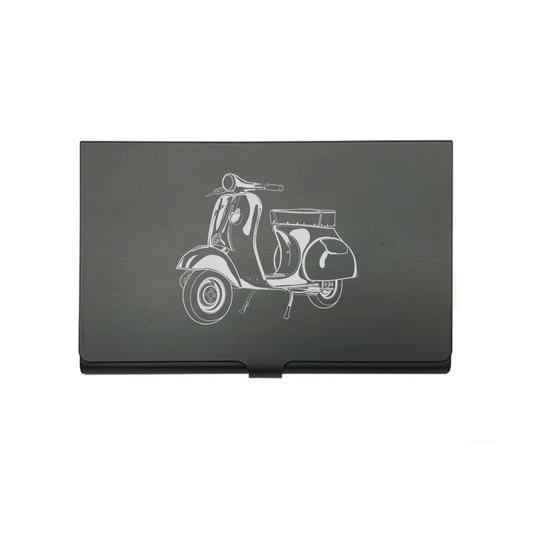 Vespa scooter card Holder digital engraving mockup / engraving preview