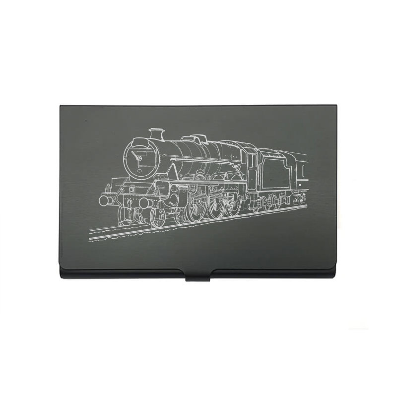 Train Steam Locomotive  card Holder digital engraving mockup / engraving preview