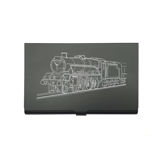 Train Steam Locomotive  card Holder digital engraving mockup / engraving preview