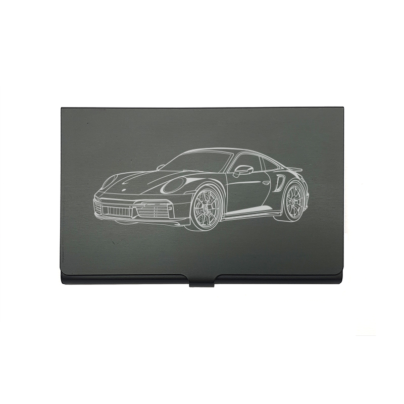 911 car card Holder digital engraving mockup / engraving preview