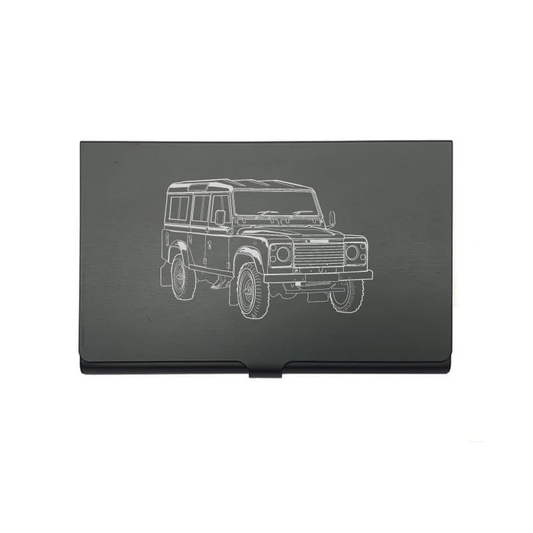 Land Rover card Holder digital engraving mockup / engraving preview