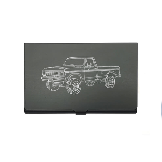 Fd F150 pickup truck card Holder digital engraving mockup / engraving preview