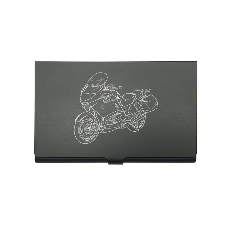 BM R1150 motorcycle card Holder digital engraving mockup / engraving preview