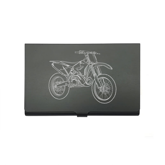 yam YZ250 motorcycle card Holder digital engraving mockup / engraving preview