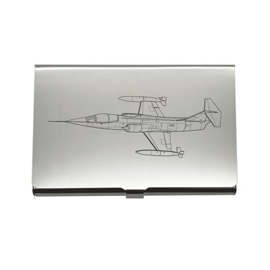 Lockheed F104 Starfighter Aircraft Business Credit Card Holder | Giftware Engraved