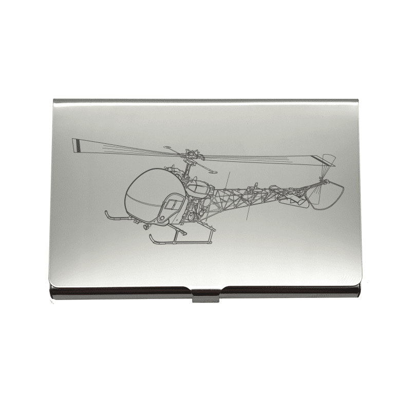 Bell 47 Sioux Helicopter Business Credit Card Holder | Giftware Engraved