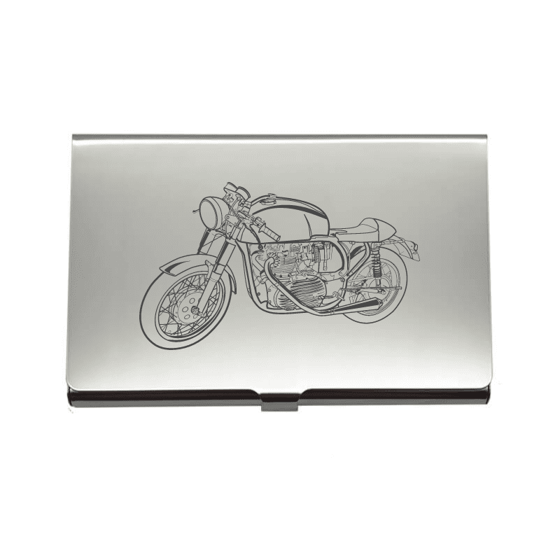 Café Racer Bike Motorcycle Business Credit Card Holder | Giftware Engraved