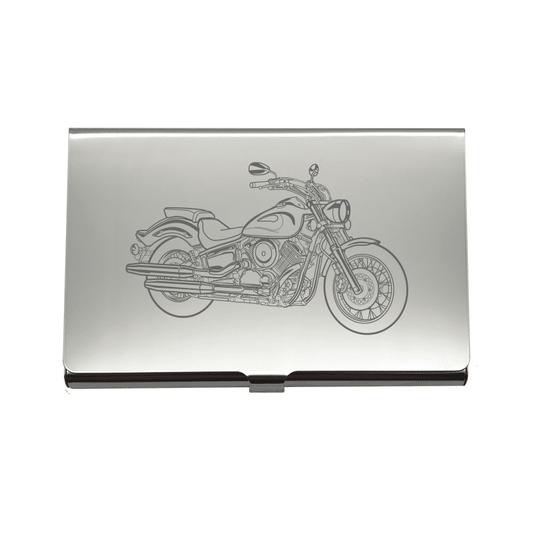 YAM V-Star 1100 Dragstar Motorcycle Business Credit Card Holder | Giftware Engraved