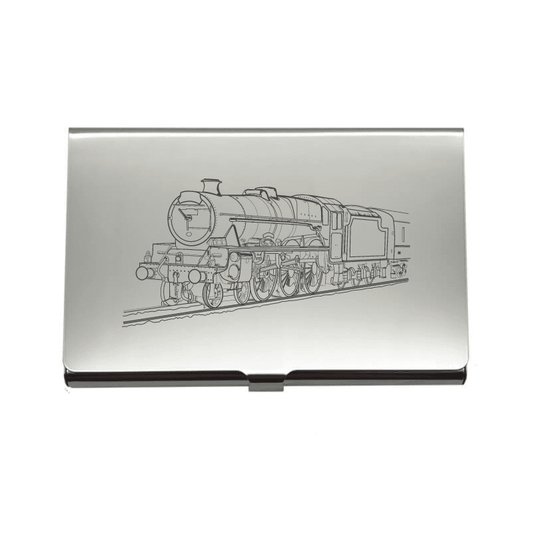 Steam Train Locomotive Business Credit Card Holder | Giftware Engraved