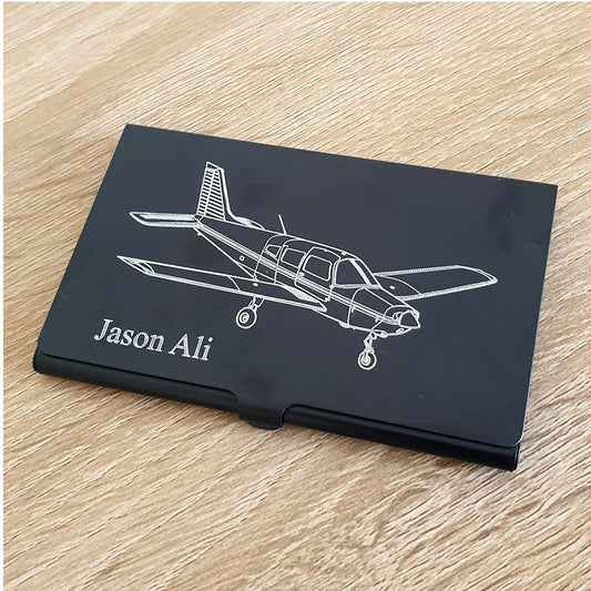 Piper PA28 Aircraft Business Credit Card Holder | Giftware Engraved