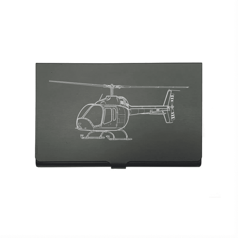 Bell 505 Jet Ranger X Helicopter Business Credit Card Holder | Giftware Engraved