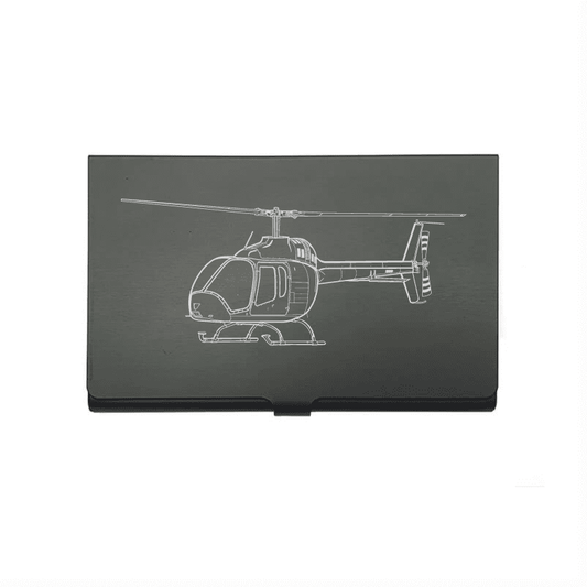 Bell 505 Jet Ranger X Helicopter Business Credit Card Holder | Giftware Engraved